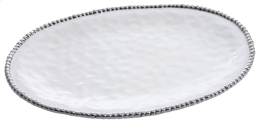Silbernes Serviertablett für Gastronomie