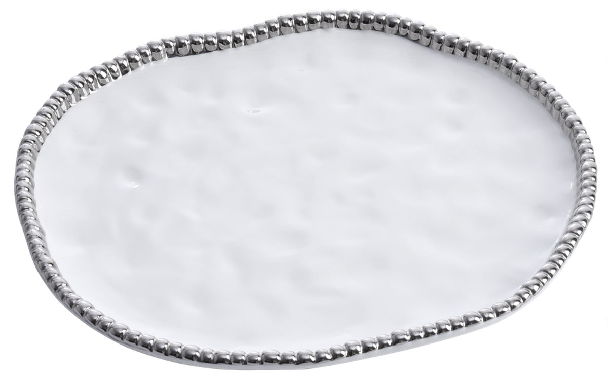 Silbernes Tablett für Gastronomiezwecke
