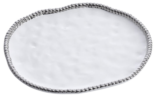 Silbernes Tablett für Gastronomiezwecke