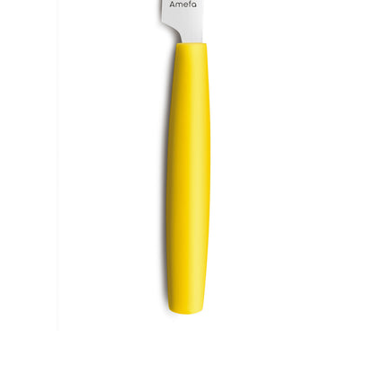 Gelber Messergriff mit Klinge, Gastronomiebedarf.