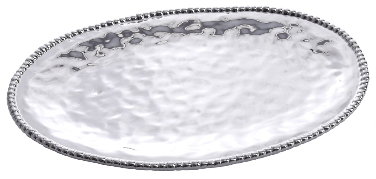 Silbernes Serviertablett für Gastronomie