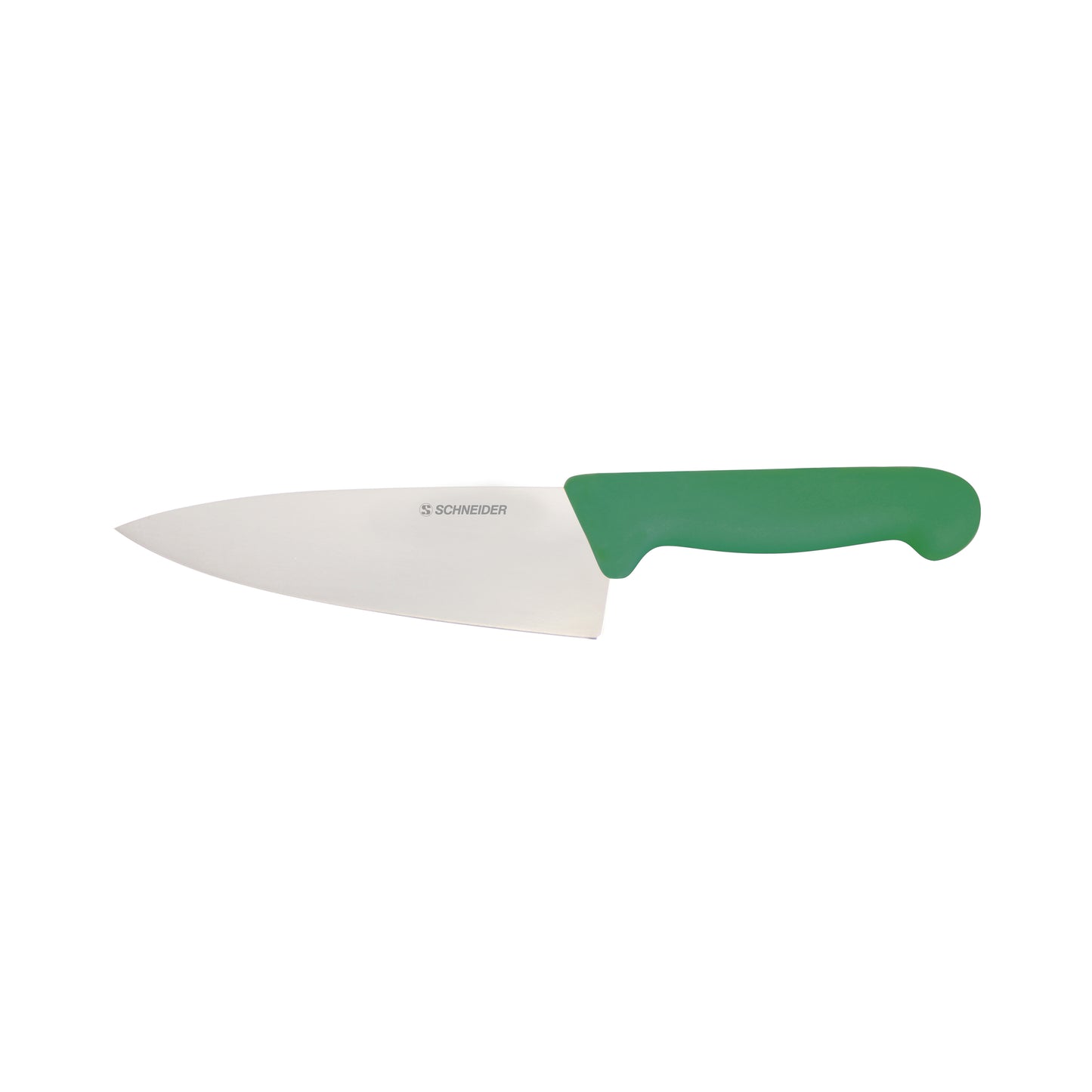 Küchenmesser mit grünem Griff.
