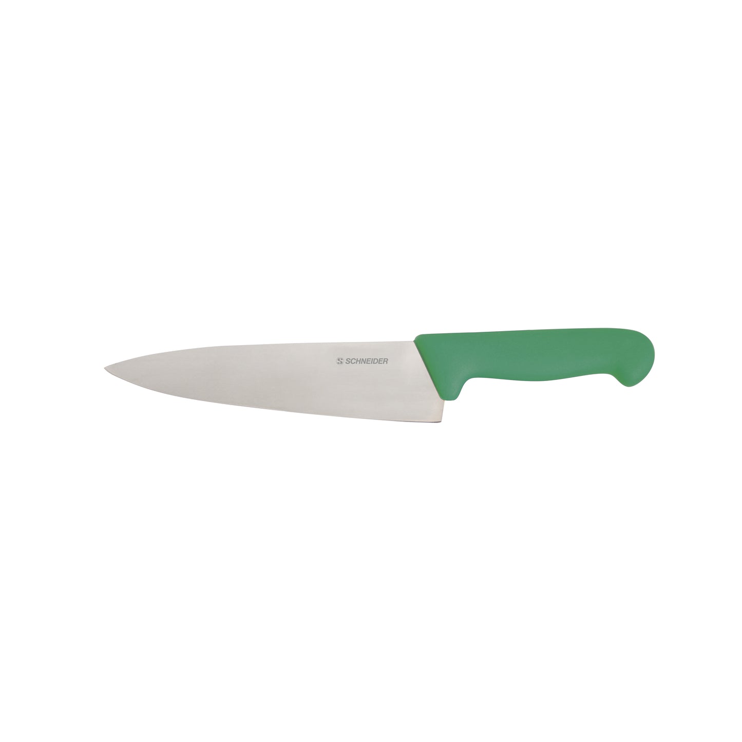 Küchenmesser mit grünem Griff.