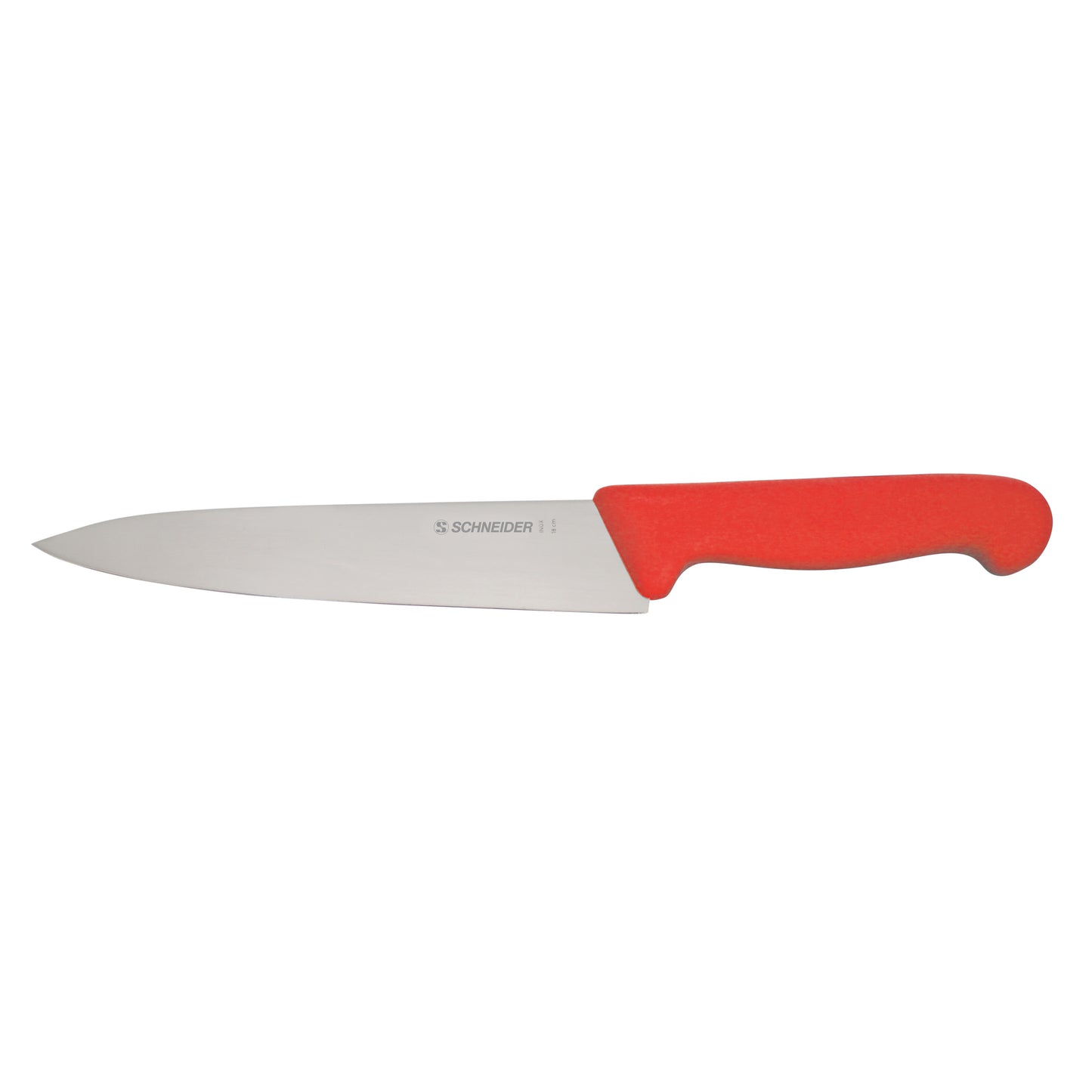 Küchenmesser mit rotem Griff.