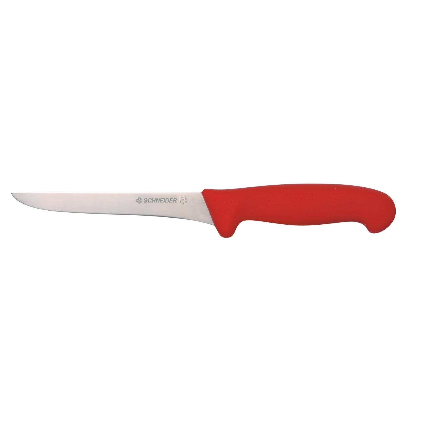 Küchenmesser mit rotem Griff.