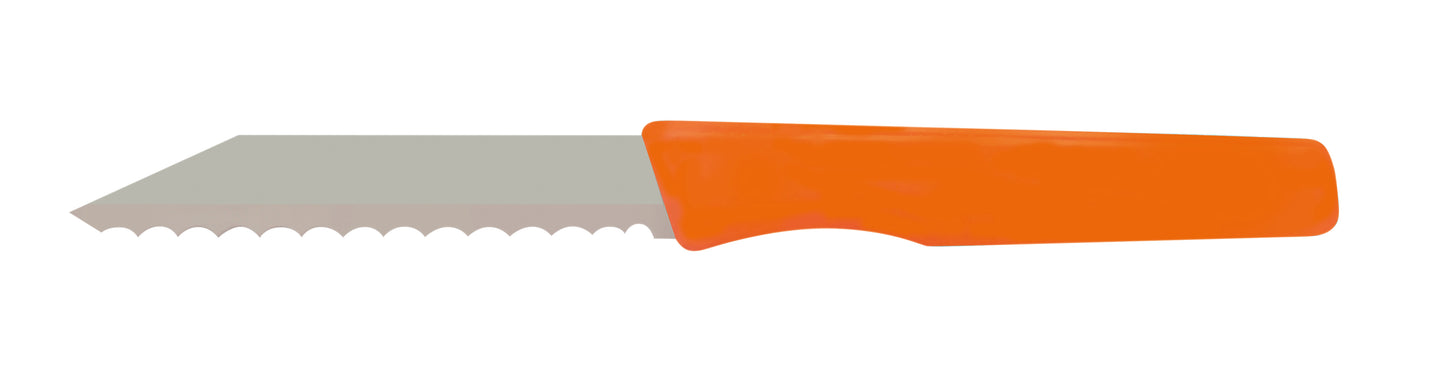 Säge mit orangefarbenem Griff.