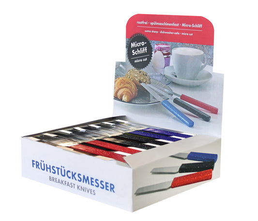 Frühstücksmesser im Verkaufsdisplay.