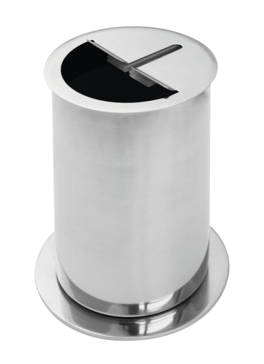 Edelstahl-Abfallbehälter für Gastronomie.