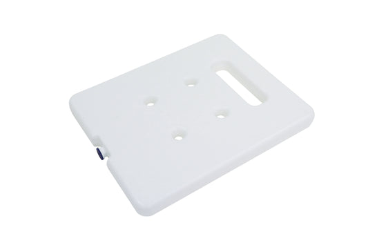 Weißes Kunststofftablett für Gastronomie.