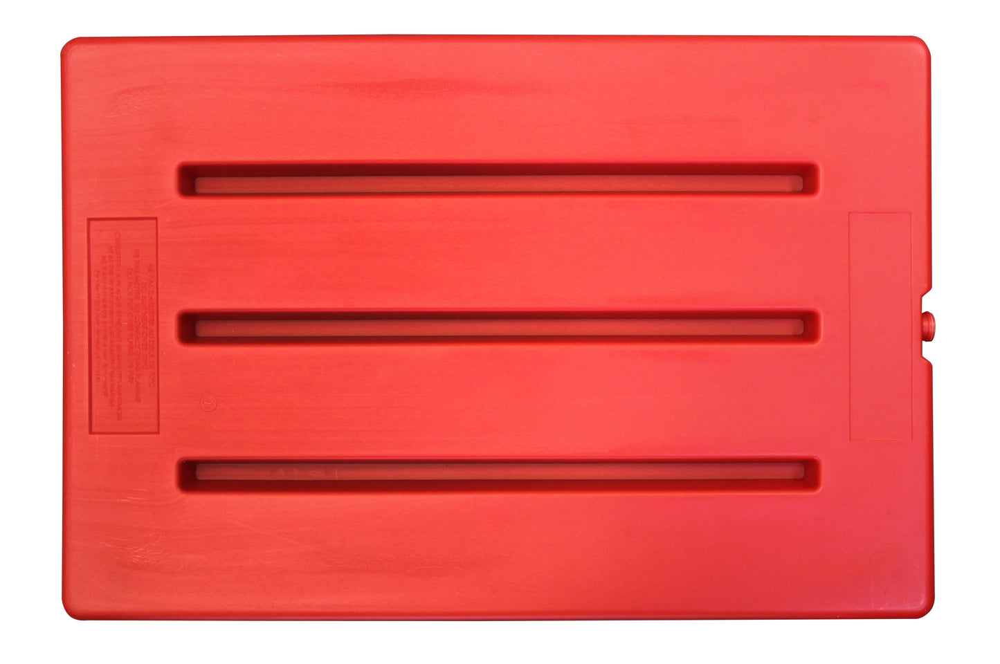 Roter Gastronomie-Transportbehälter.