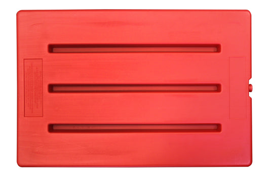 Roter Gastronomie-Transportbehälter.