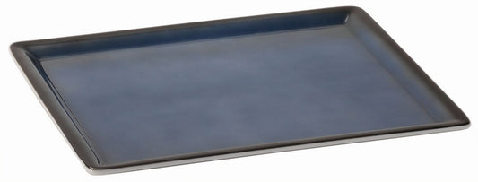 Leeres schwarzes Serviertablett