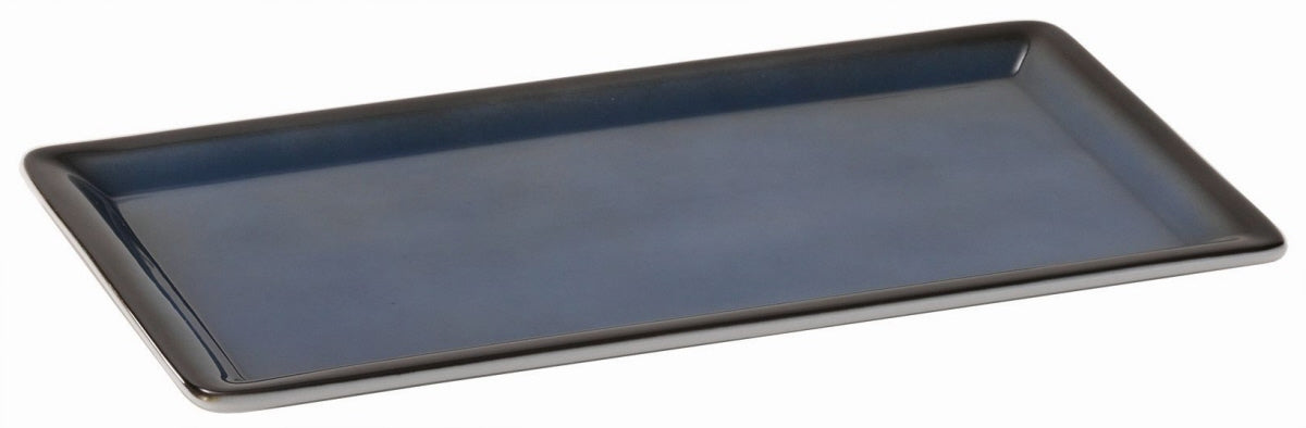 Leeres schwarzes Serviertablett
