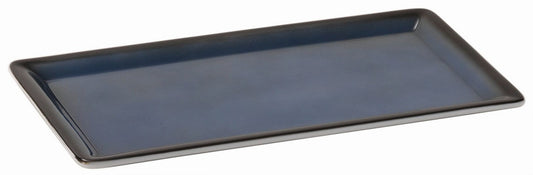 Leeres schwarzes Serviertablett