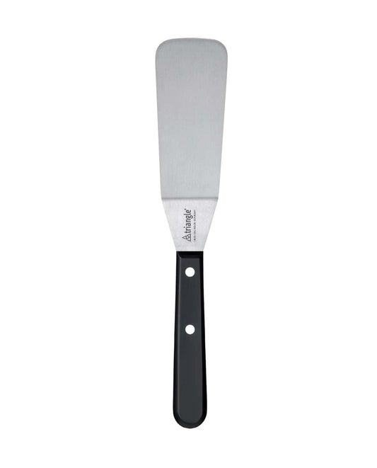 Küchenspatel mit schwarzem Griff.