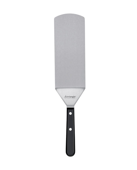 Küchenspatel mit schwarzem Griff.