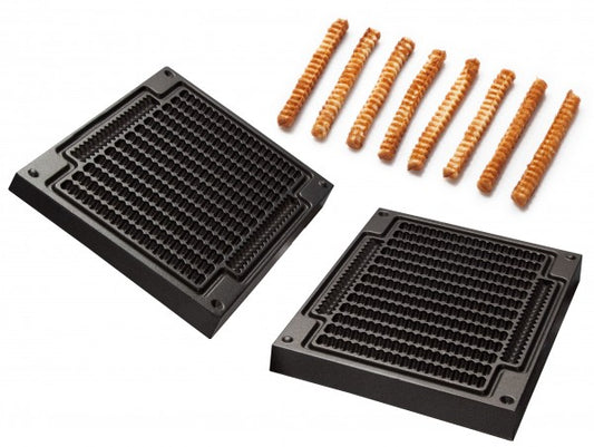 Gastronomie-Waffelplatten mit Snacks.