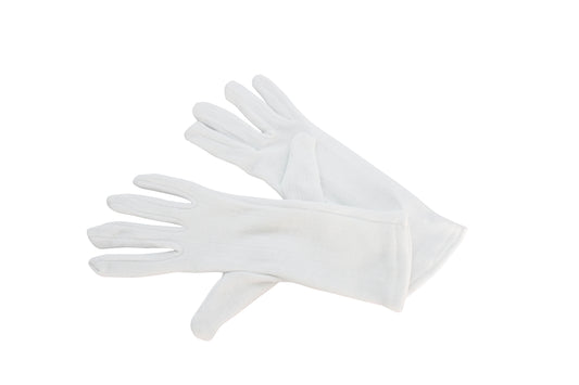 Weiße Handschuhe für Gastronomie.