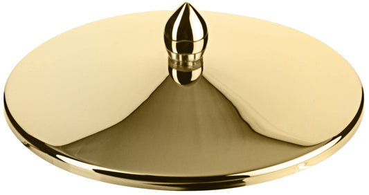 Metallische Servierplatte mit Deckel