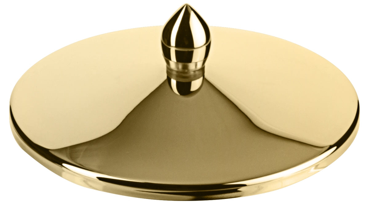 Goldene Servierplatte mit Deckel