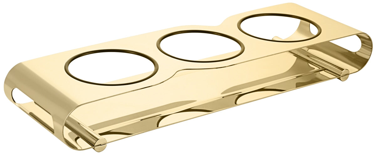 Goldene Servierplatte für Getränke