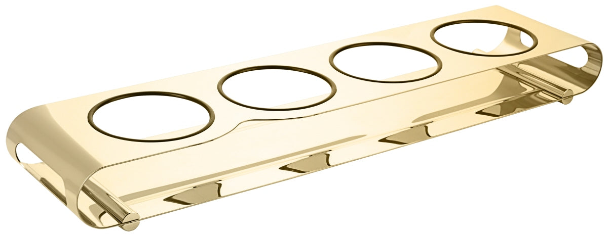 Goldene Servierplatte für Getränke