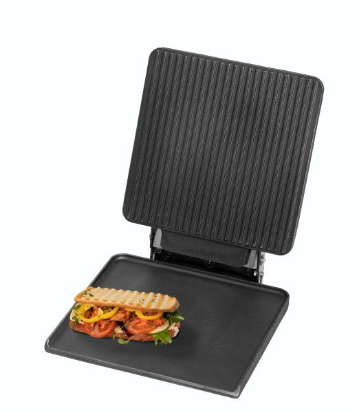 Panini-Grill mit Sandwich.