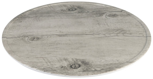 Leeres runder Holz-Teller