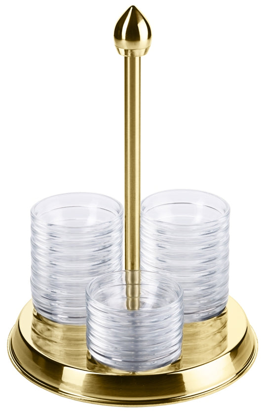 Glasteller mit Stäbchenhalter