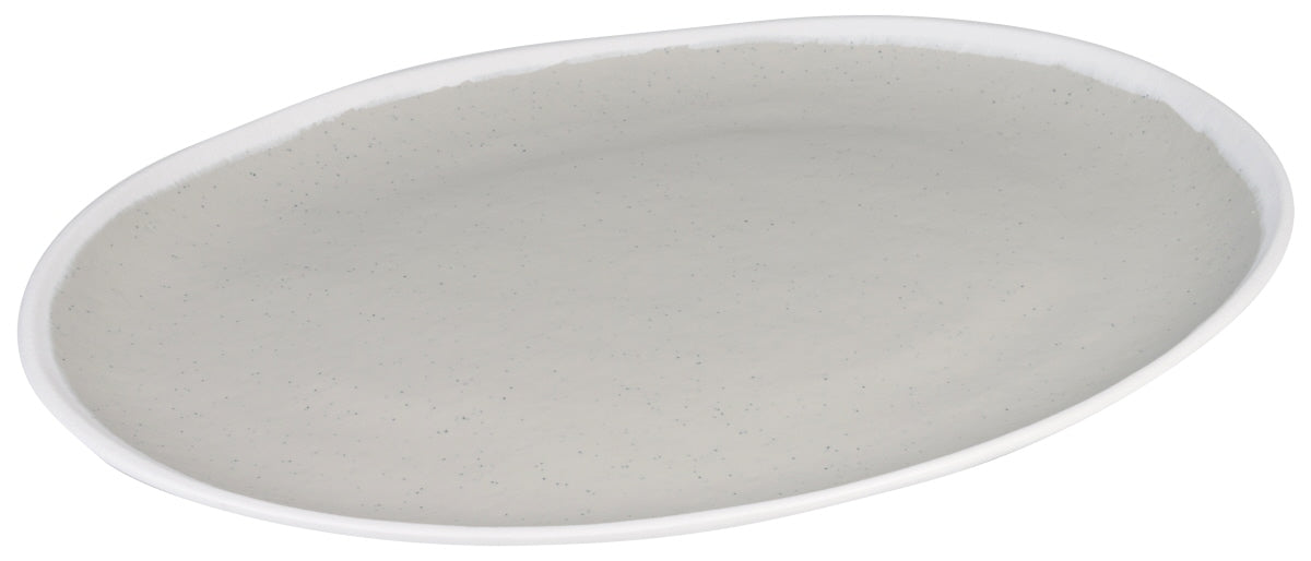Leere ovale Servierplatte