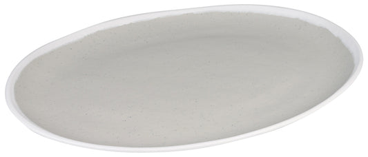 Leere ovale Servierplatte
