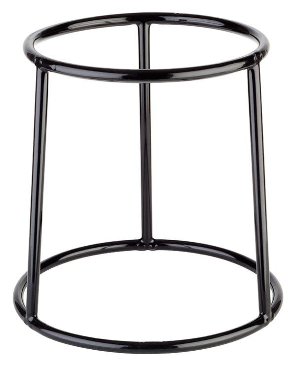 Schwarzer Metallhocker für Gastronomie