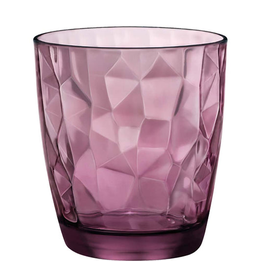 Pinkes facettiertes Trinkglas