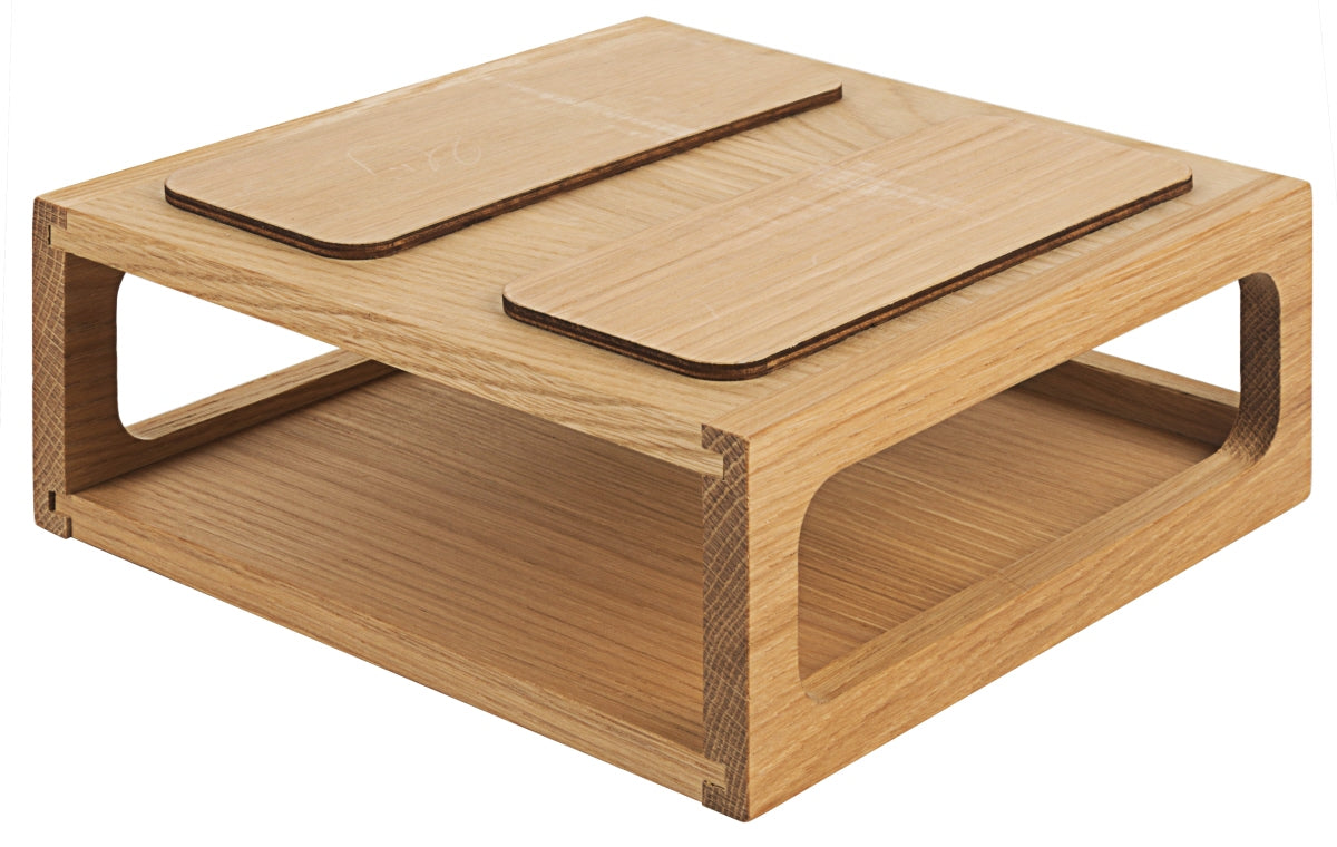 Holztablett mit Ablagefläche