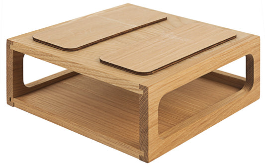 Holztablett mit Ablagefläche