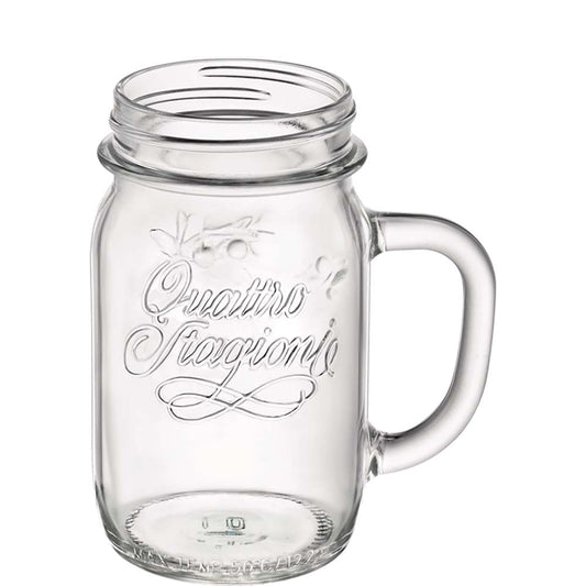Glas-Mason-Jar mit Henkel