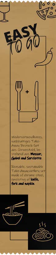 Nachhaltiges Besteck-Set für Gastronomie.