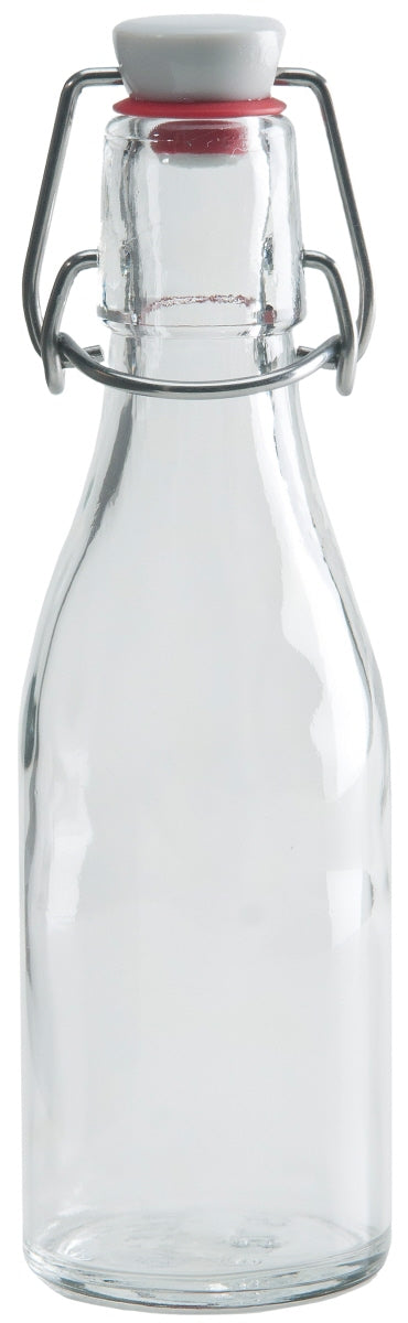 Leere Glasflasche mit Verschluss