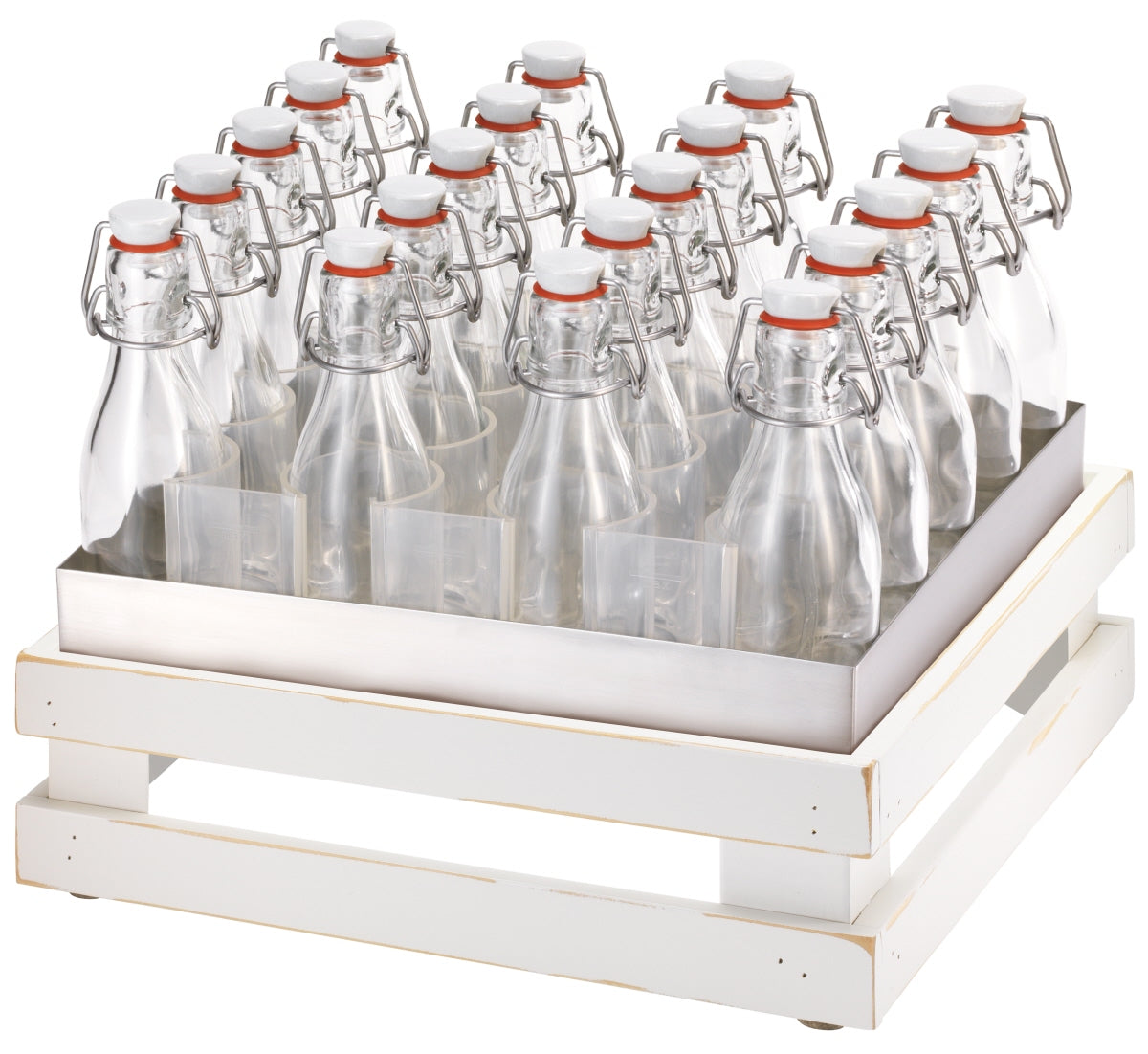 Leere Glasflaschen in Kiste, B2B Gastronomie