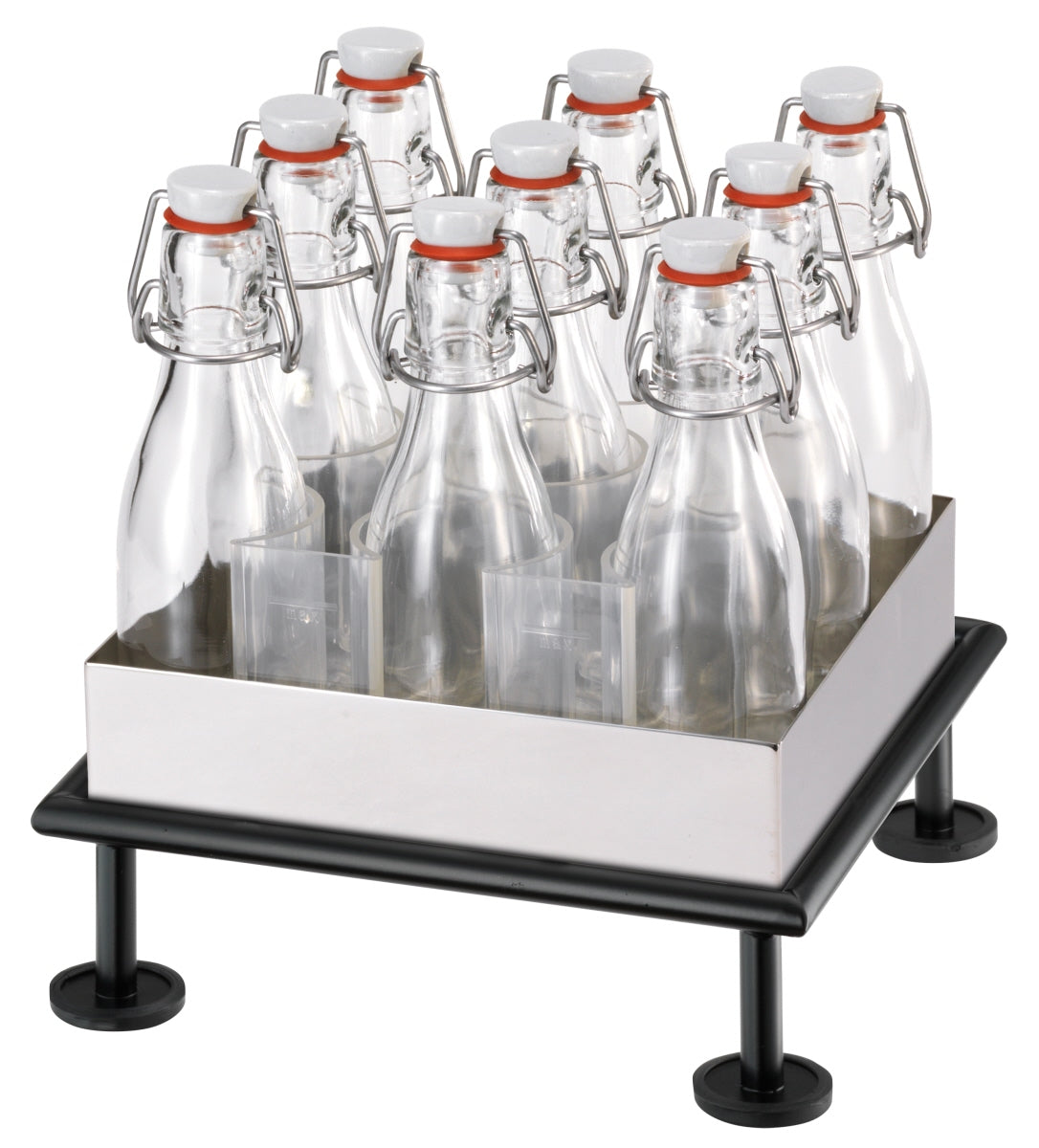 Bierflaschen in Getränkehalter-Box