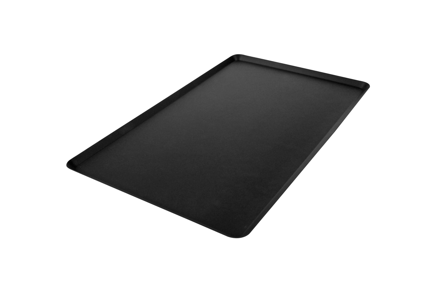 Schwarzes Serviertablett für Gastronomie.