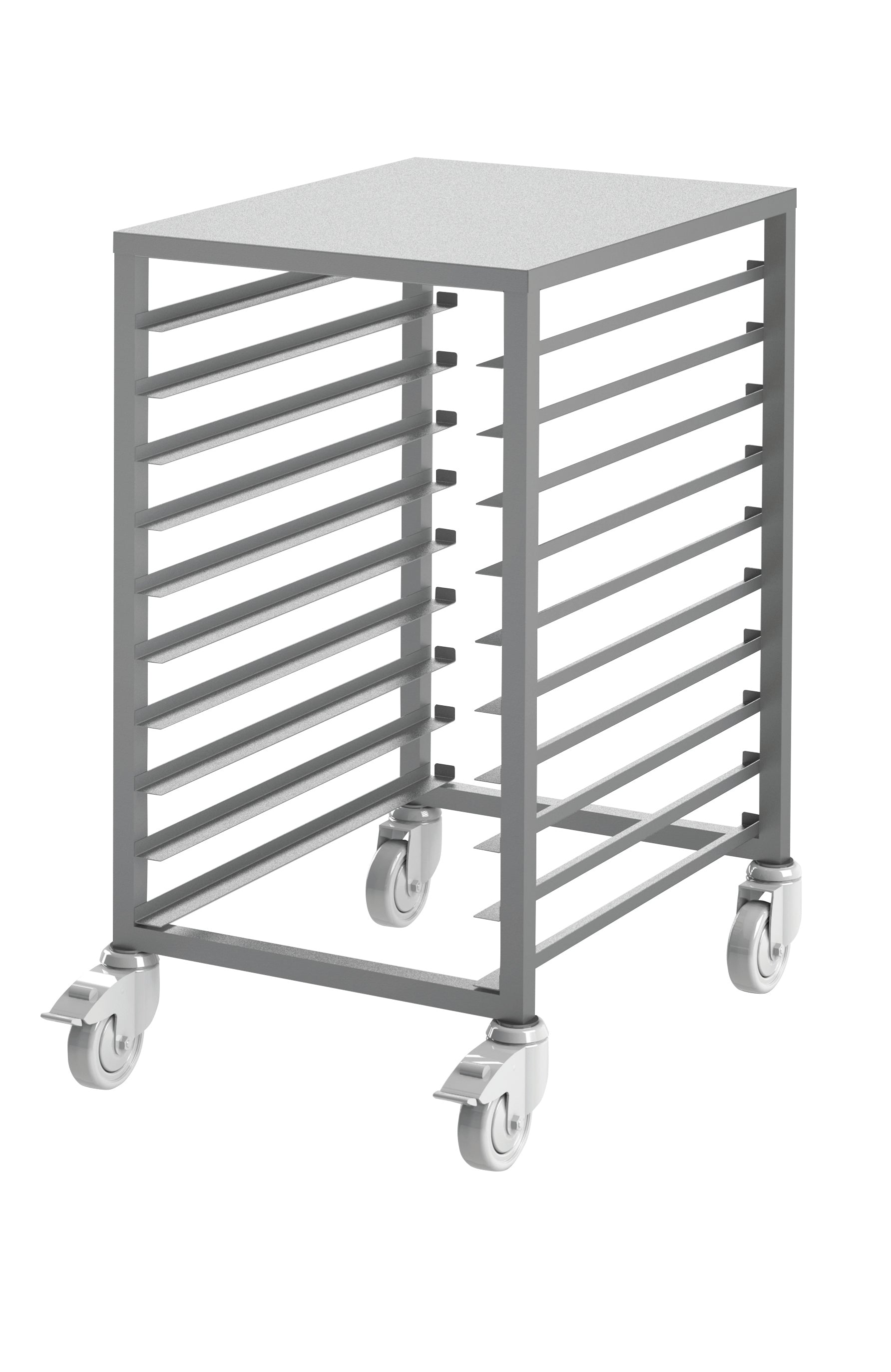 Gastronomischer Servierwagen mit Rollen.