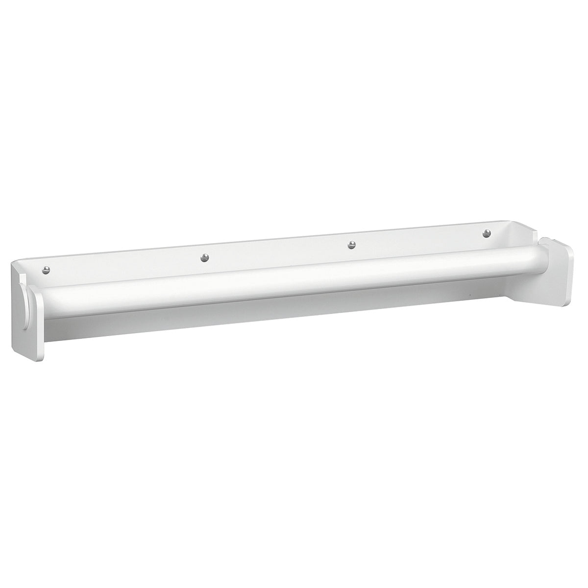 Wandregal für Gastronomiebedarf.