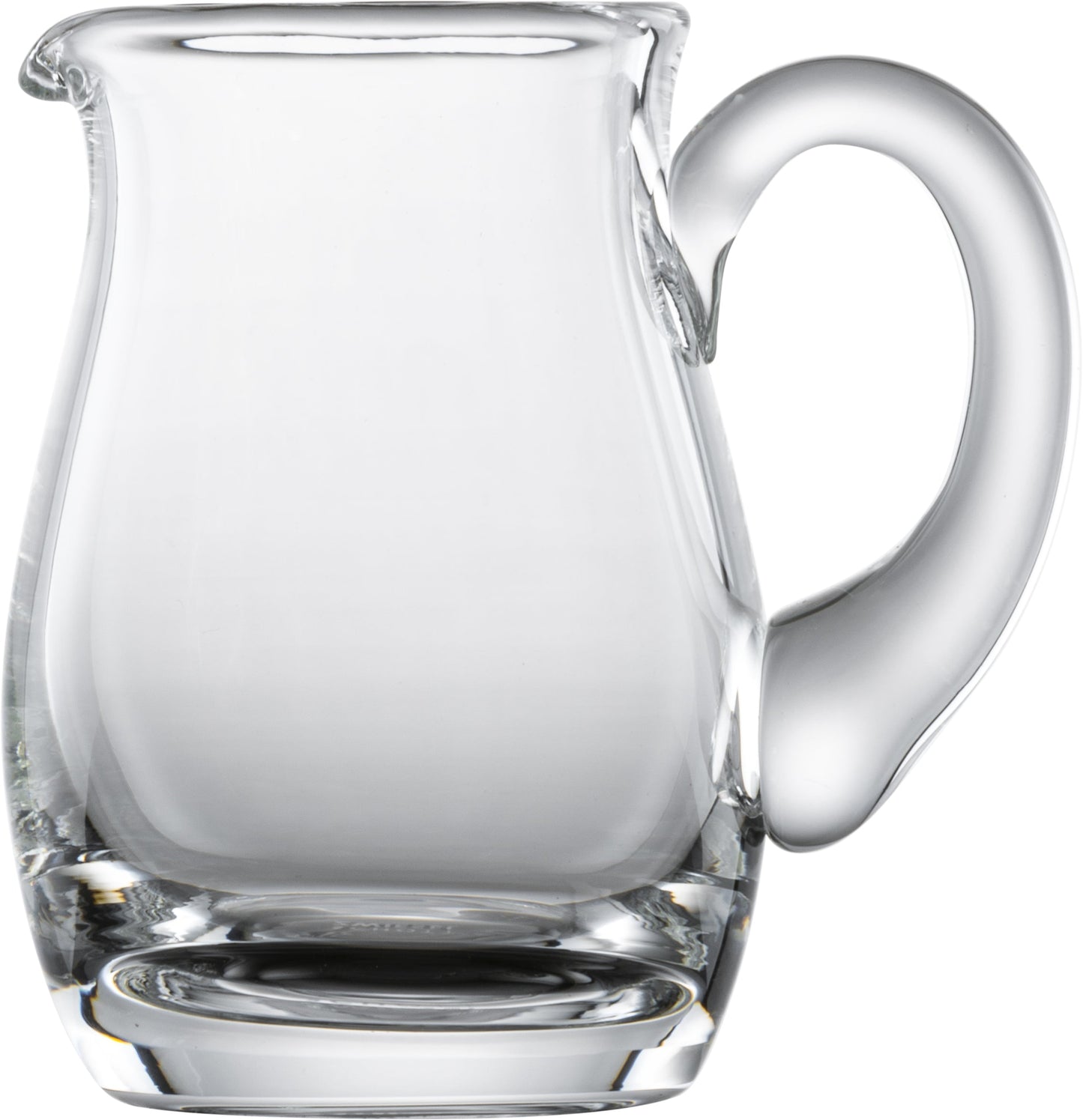 Glaskrug mit Henkel, transparent.