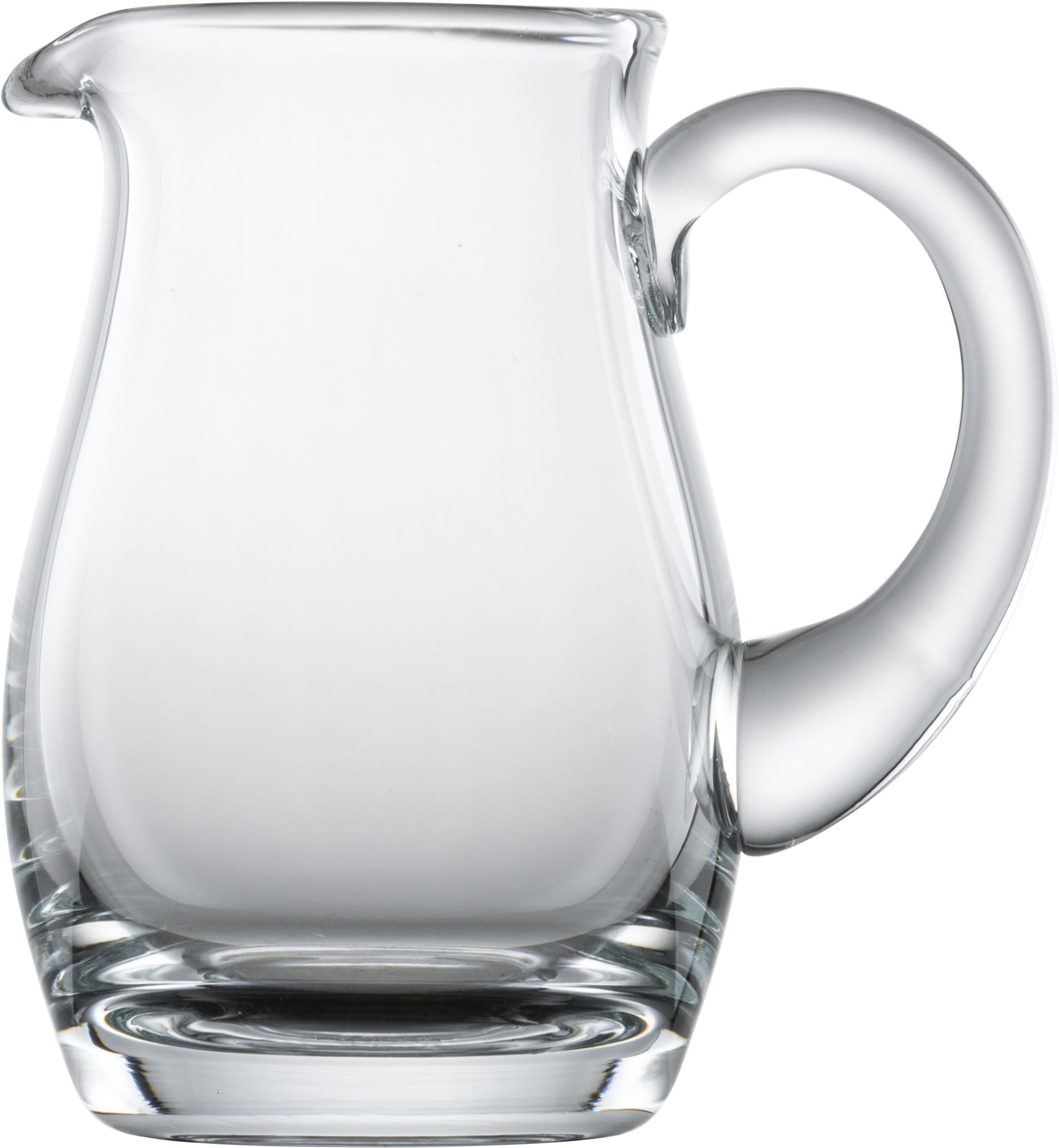 Glaskrug mit Henkel, transparent.