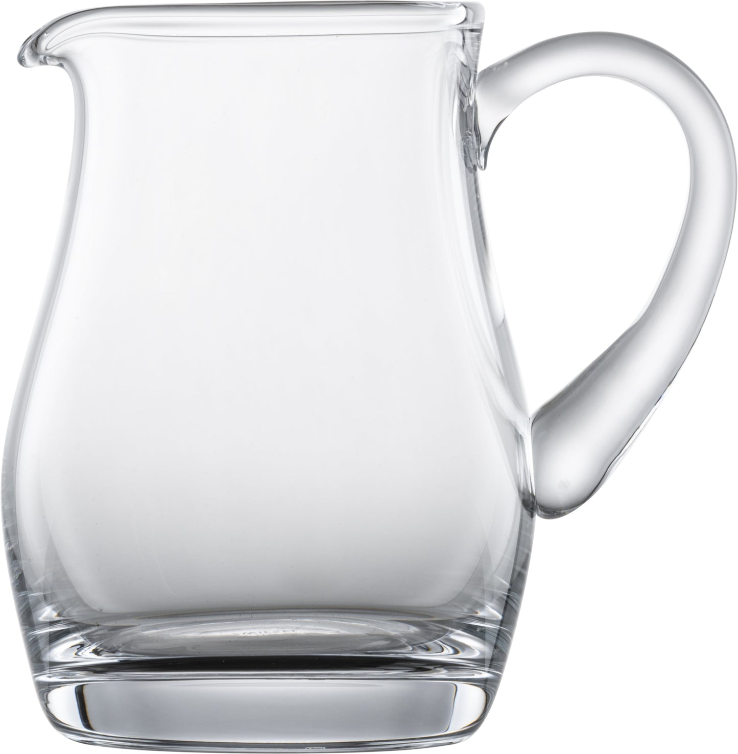 Glaskrug mit Henkel, transparent.