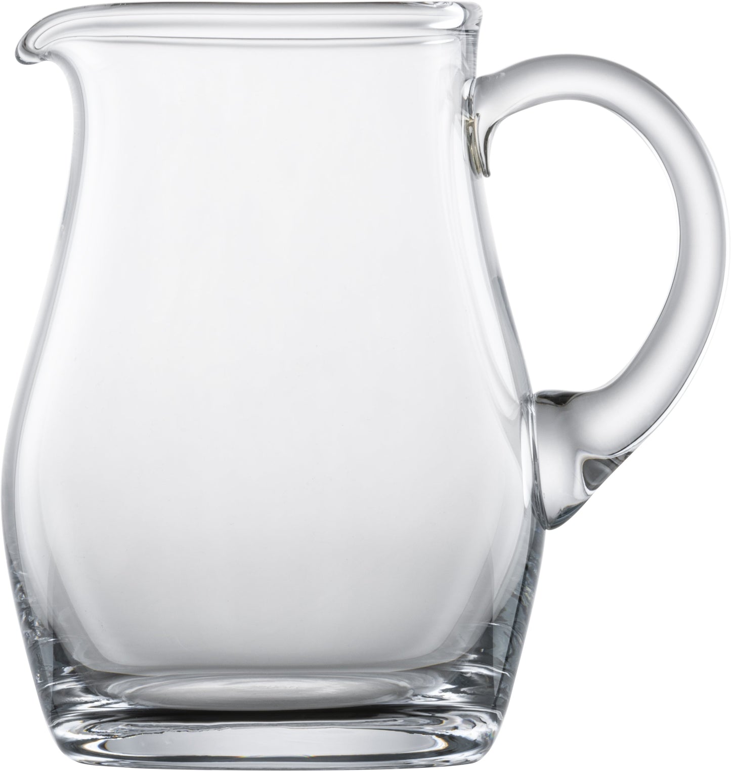 Glaskrug mit Henkel, transparent.