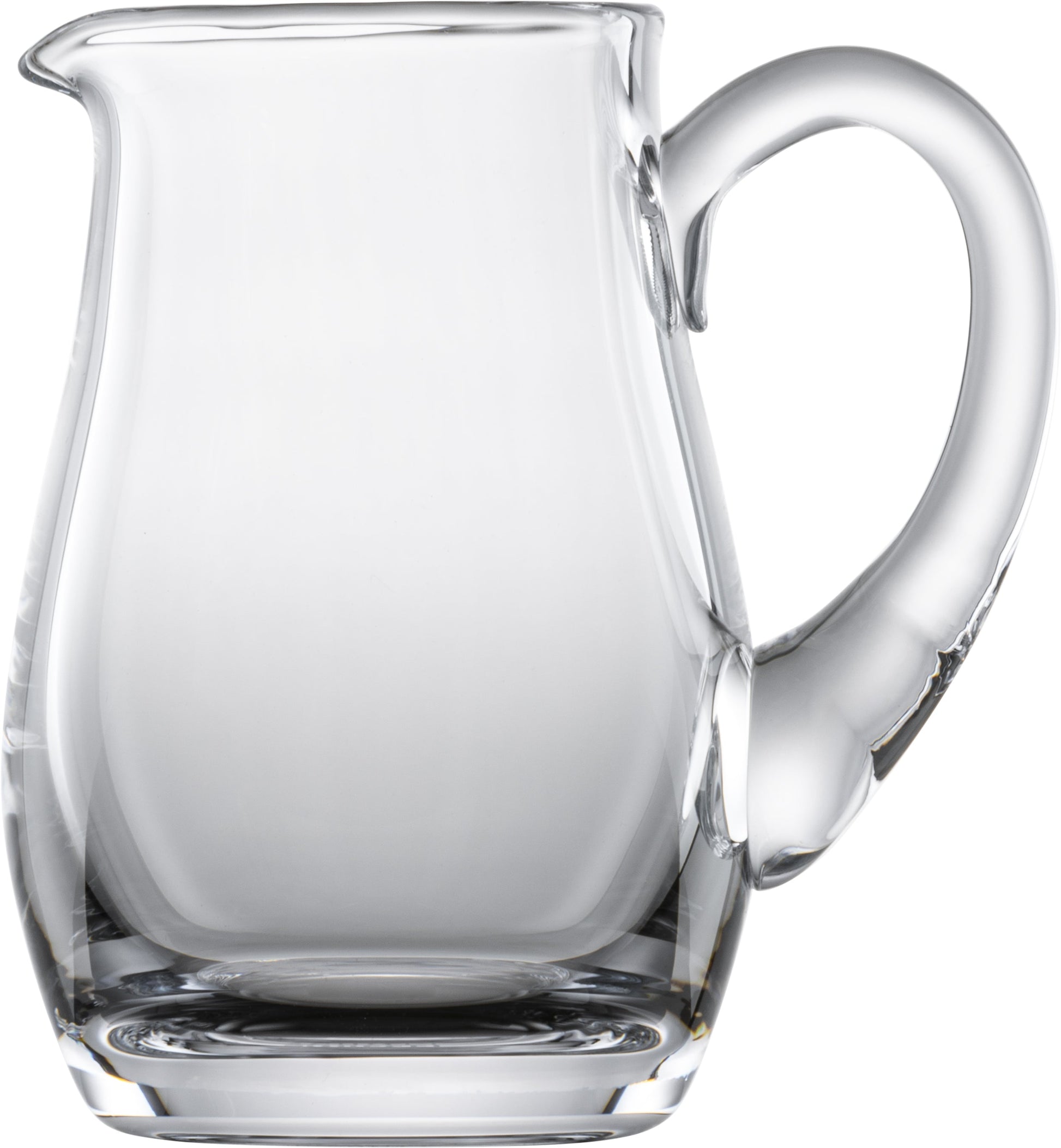 Glaskrug mit Henkel, transparent.