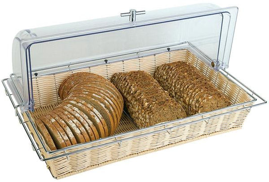 Brot in Korb mit Haube.