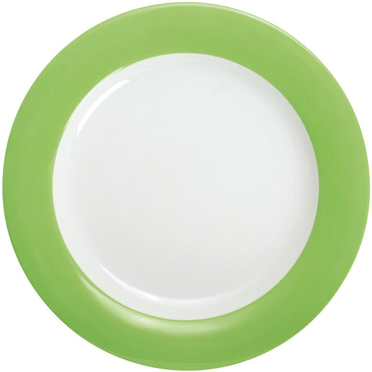 Leere grüne Speiseteller für Gastronomie